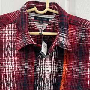 Tommy Hilfiger Red and Black Plaid Shirt